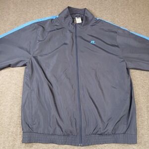 Russell Athletic Men's Size XXL Blue Zippered‎ Long Sleeve Windbreaker